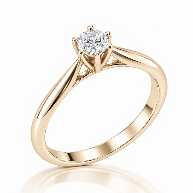 Verlobungsring JS276 0,15ct. Brillant – Gelbgold